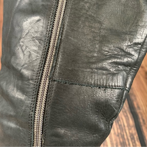 Donald J Pliner Sz 8.5 Devi 12 Black Leather Italy Zippers Knee Riding 18” Boots - Picture 4 of 16